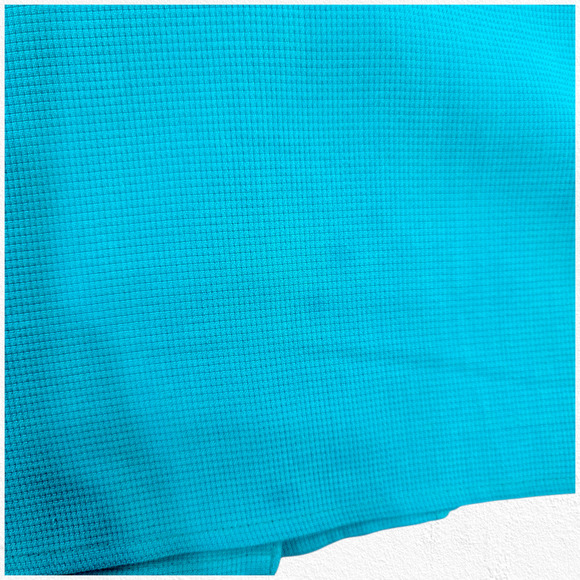 80s Vintage Turquoise Silk Button Up Blouse Size 6 Shoulder Pads Classic Casual - Picture 8 of 13